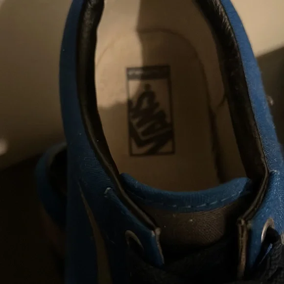 Vans Blue and White Men's Sneakers - Picture 2 of 3